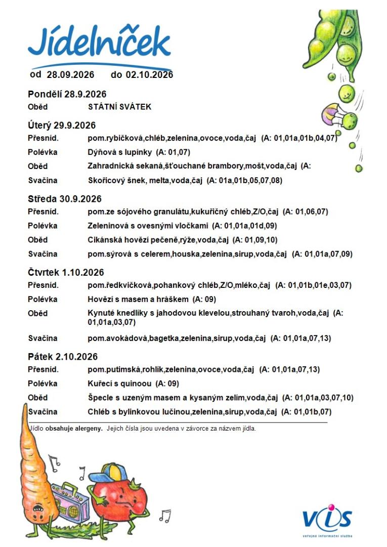 jídelníček