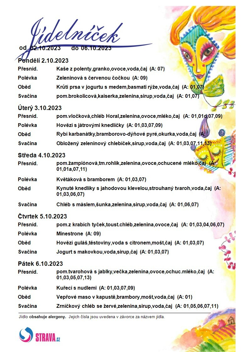 JÍDELNÍČEK 02.10.-06.10.2023
