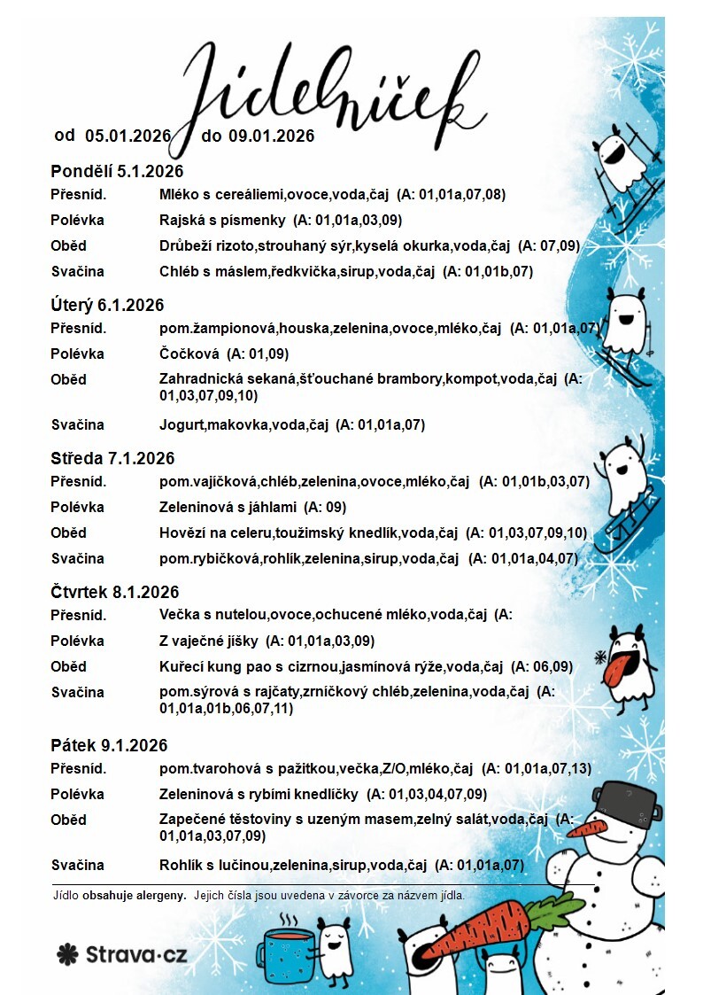 JÍDELNÍČEK 05.01.-09.01.2026