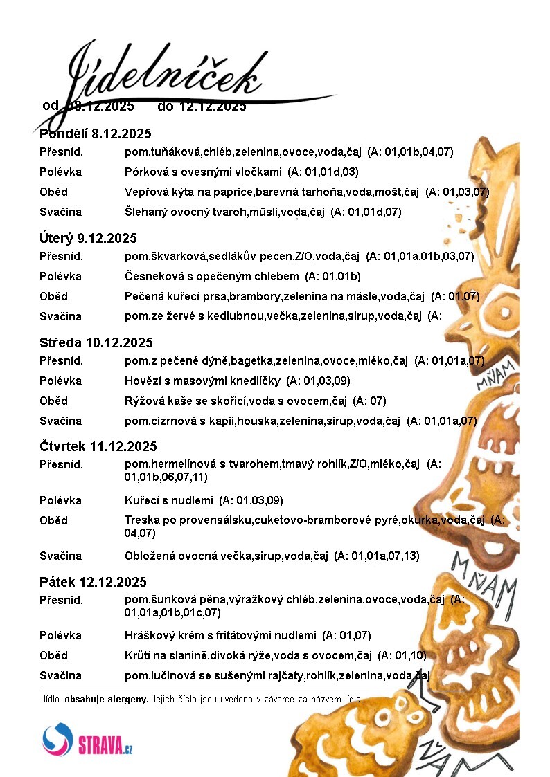 JÍDELNÍČEK 08.12.-12.12.2025