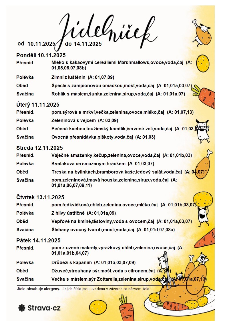 JÍDELNÍČEK 10.11.-14.11.2025