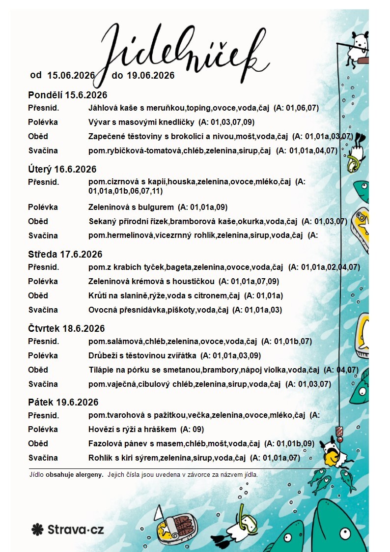 JÍDELNÍČEK 15.06.-19.06.2026