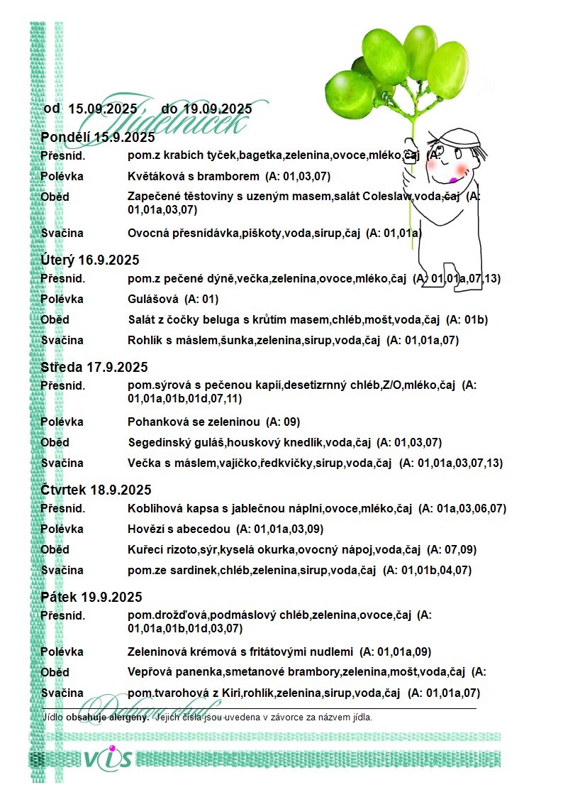 JÍDELNÍČEK 15.09.-19.09.2025