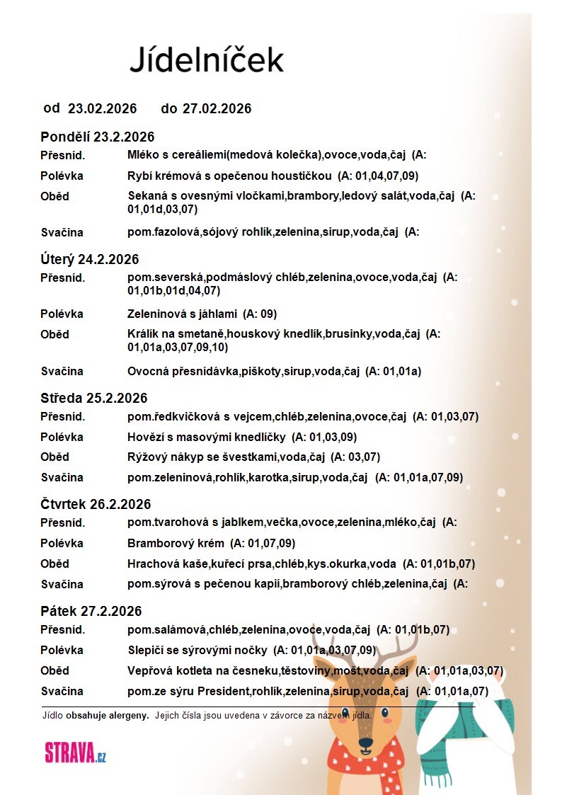 JÍDELNÍČEK 23.02.-27.02.2026