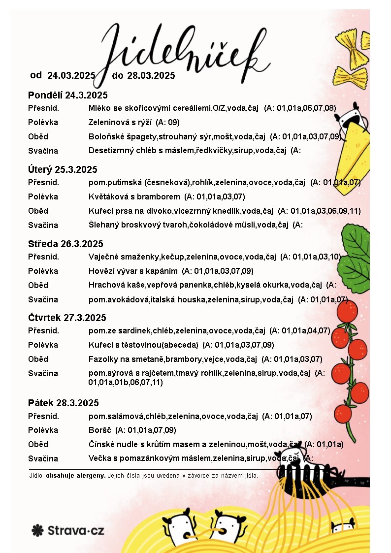 JÍDELNÍČEK 24.03.-28.03.2025