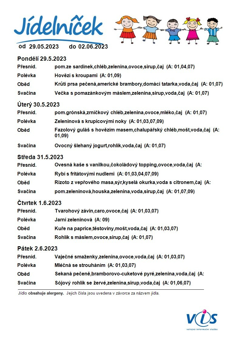 JÍDELNÍČEK 29.05.-02.06.2023